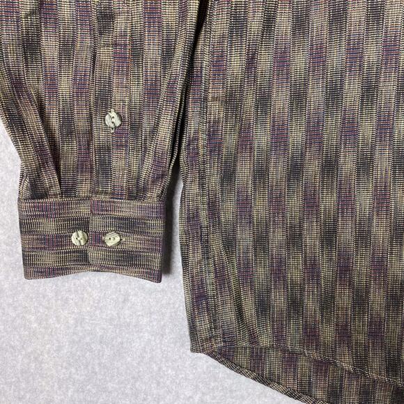 Vintage Jhane Barnes Shirt Mens M Fabric Woven in Japan Abstract Button Up - Picture 3 of 7